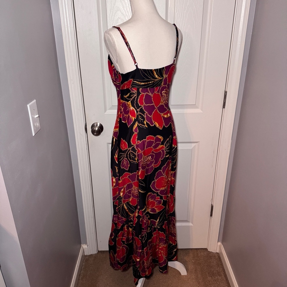 FARM RIO Black Shiny Chita Lenzing Ecovero Maxi Dress - Picture 6 of 16